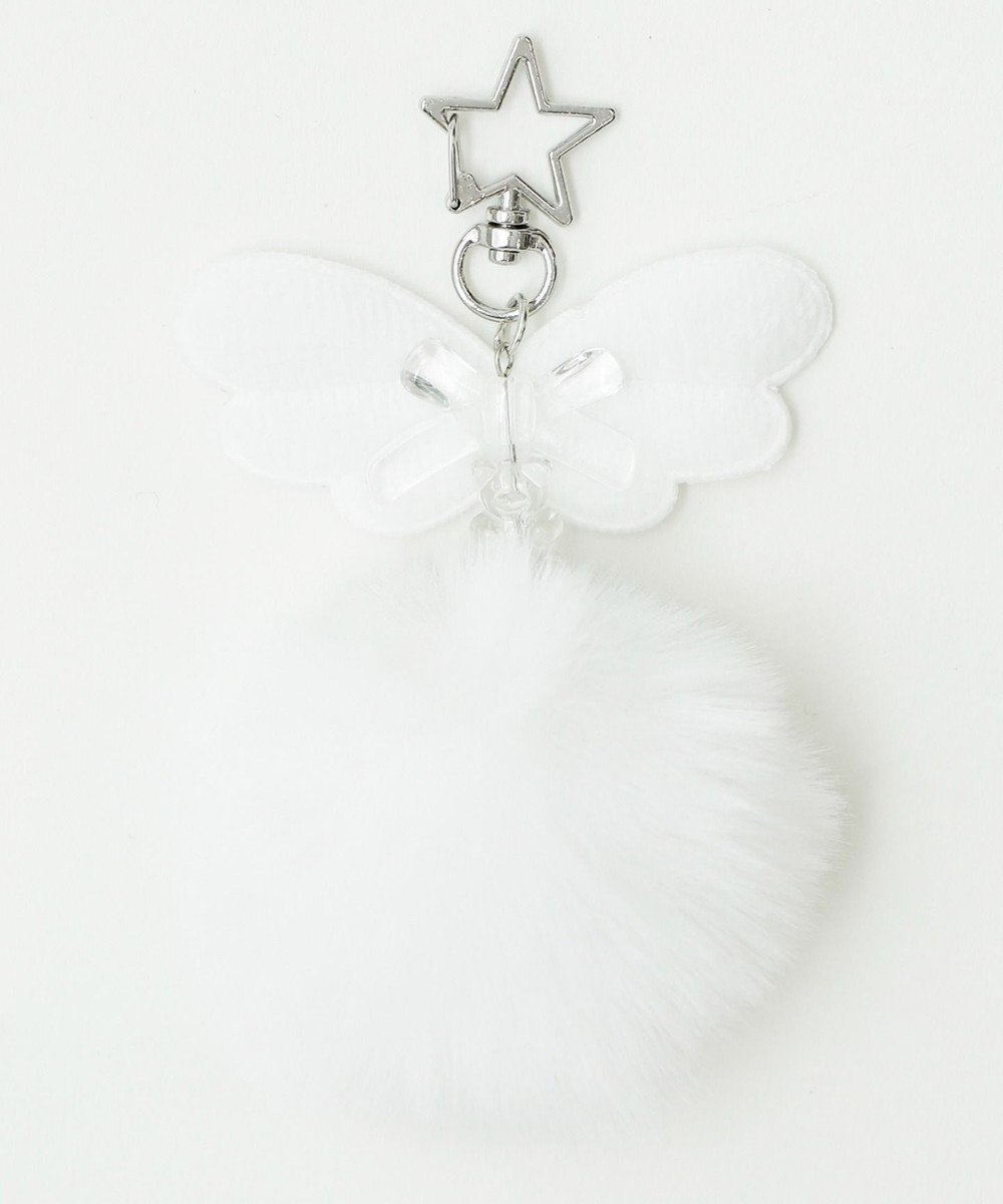 WEGO ファーぽんぽんエンジェルキーホルダー 