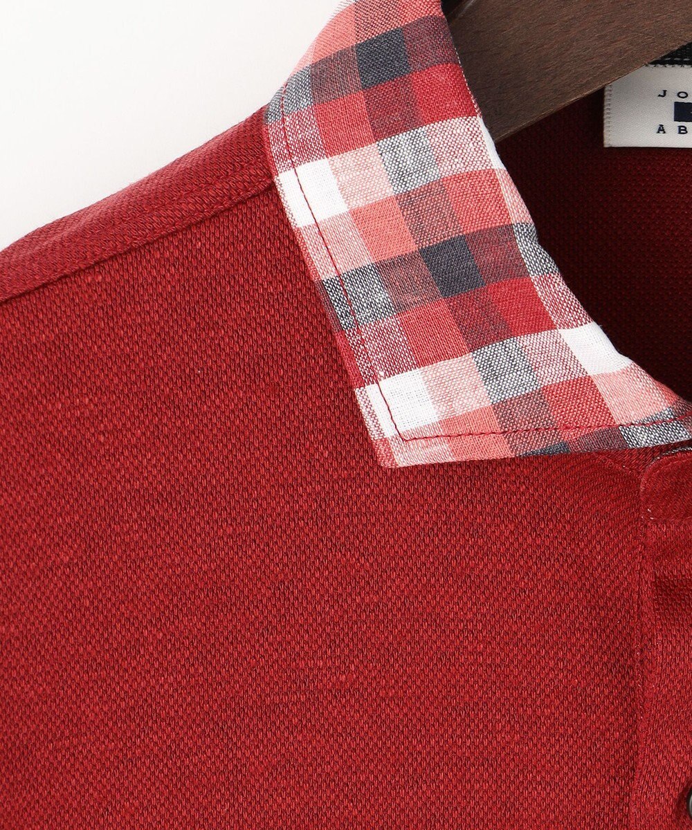 JOSEPH ABBOUD 【リネン素材/清涼感/吸水速乾】リネンハニカム 半袖 ポロシャツ 