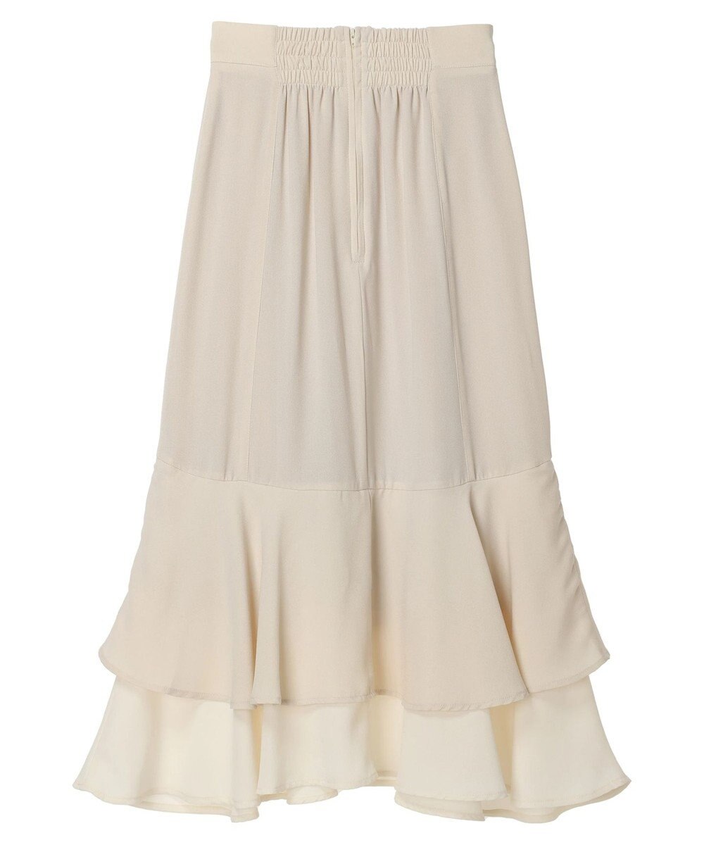 earth music&ecology バイカラーラッフルヘムスカート 