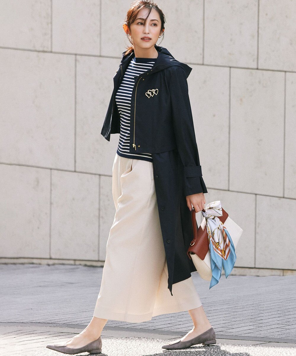 組曲 シルク混ニットロングＴシャツ 