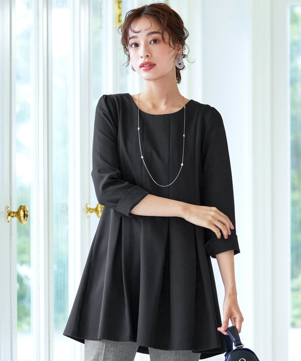 Tiaclasse L 【洗える】ダブルラインタックチュニック 