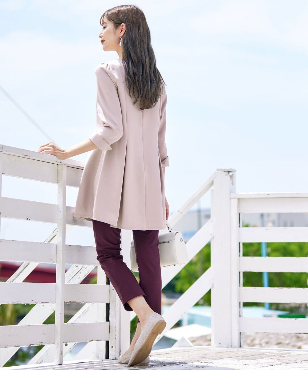 Tiaclasse L 【洗える】ダブルラインタックチュニック 