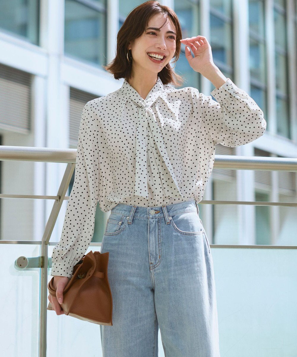 23区 L 【SLOW/一部店舗限定】ワイドシルエット デニム パンツ 