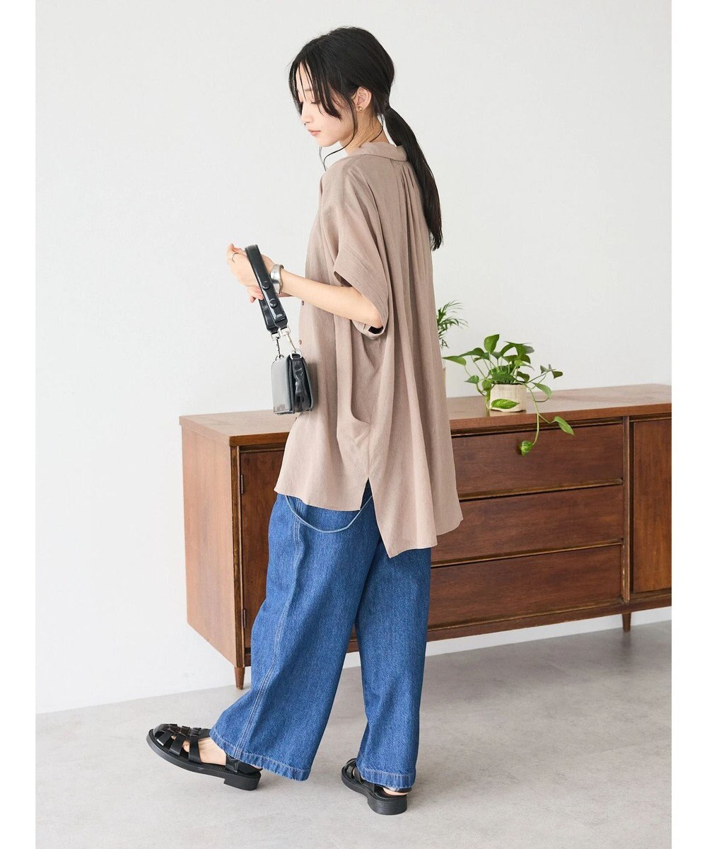 CRAFT STANDARD BOUTIQUE ヴィンテージボイルミルフィーユ襟付きシャツチュニック 