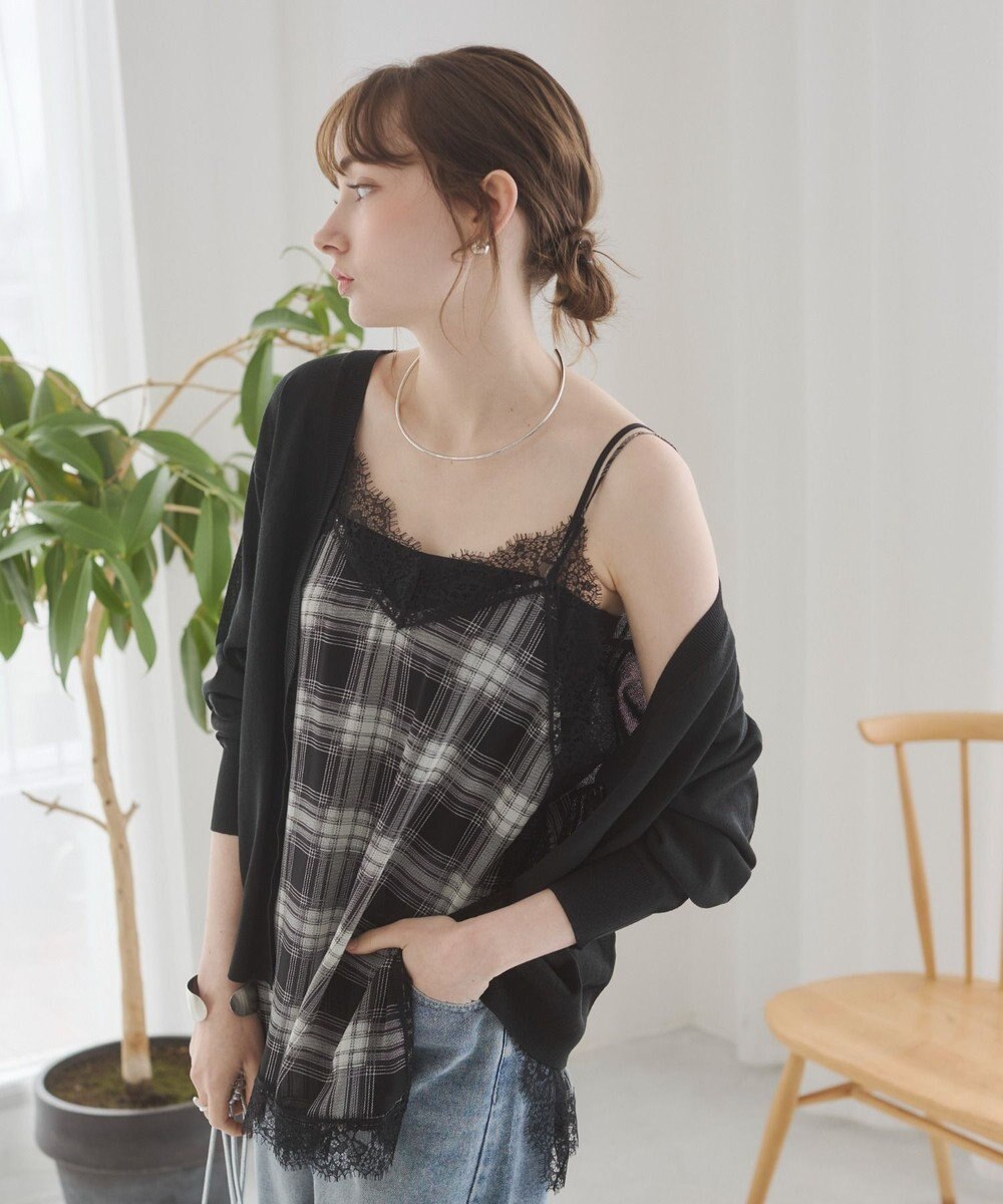 WEGO 【ANGIE VINTAGE】サテンレースキャミソール 