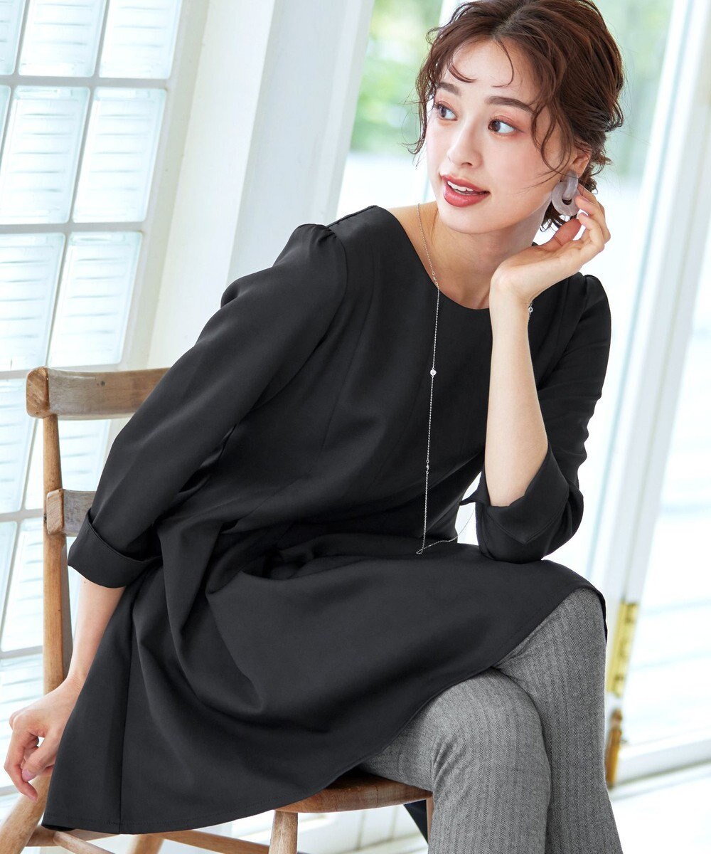 Tiaclasse L 【洗える】ダブルラインタックチュニック 