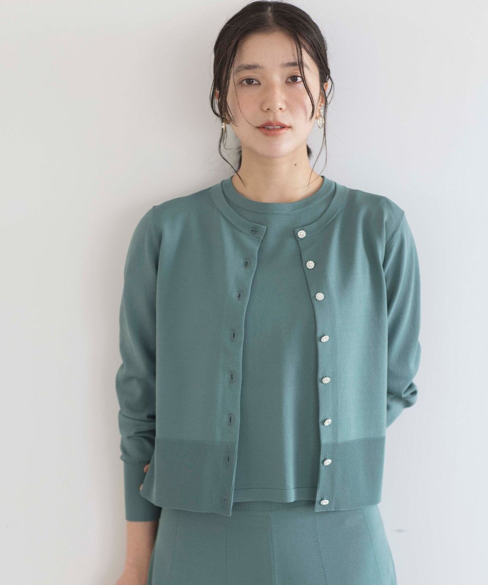 組曲 L 【UVケア・接触冷感】MINA ニットカーディガン 