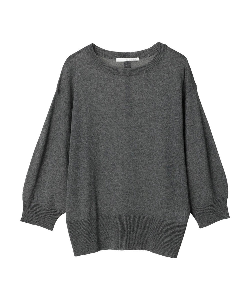 Green Parks ・ＥＬＥＮＣＡＲＥ　ＤＵＥバックパールシアー５分ニット 