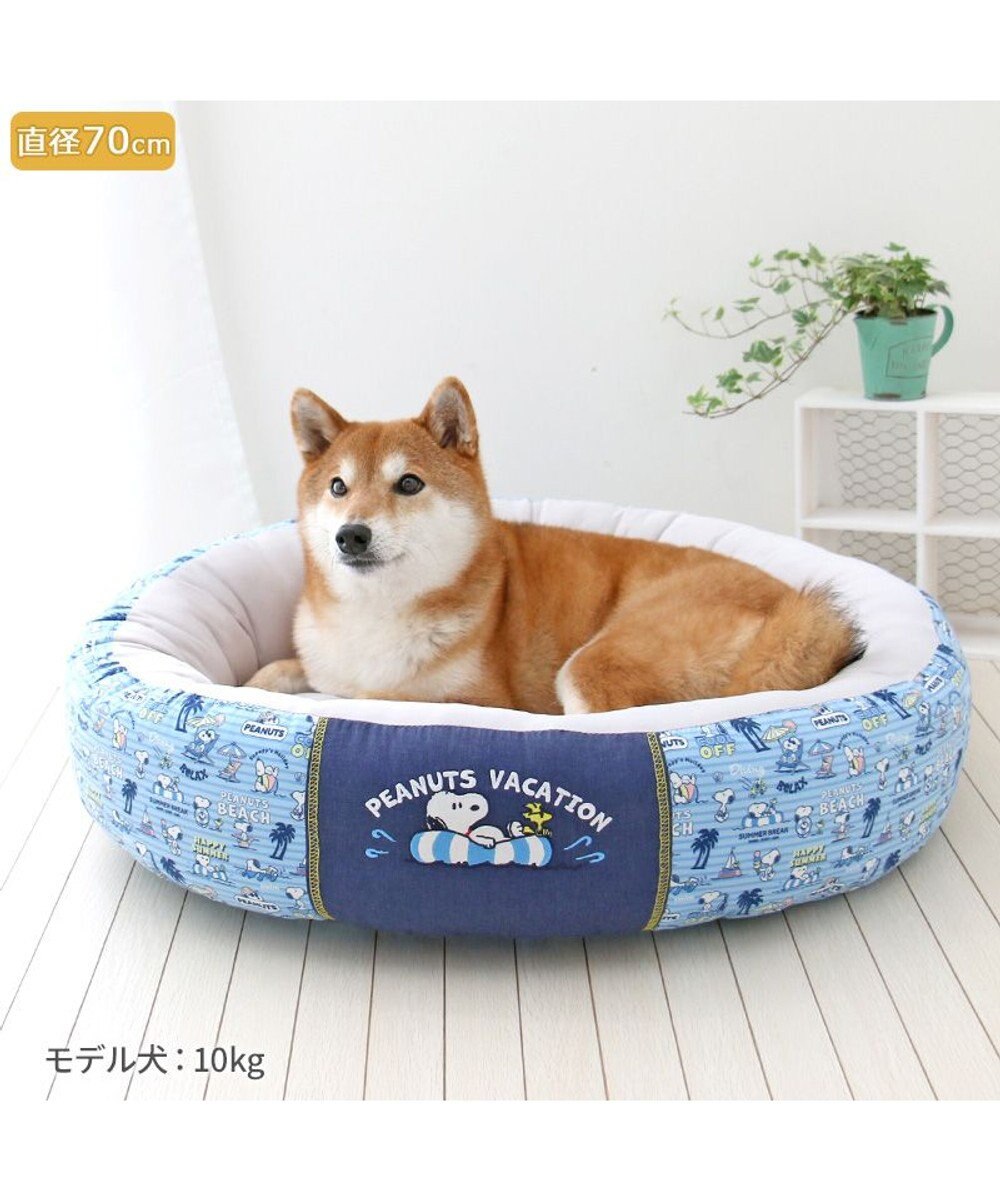PET PARADISE スヌーピー クールカドラー 丸型 《バケーション柄》 中型犬 大型犬  L 