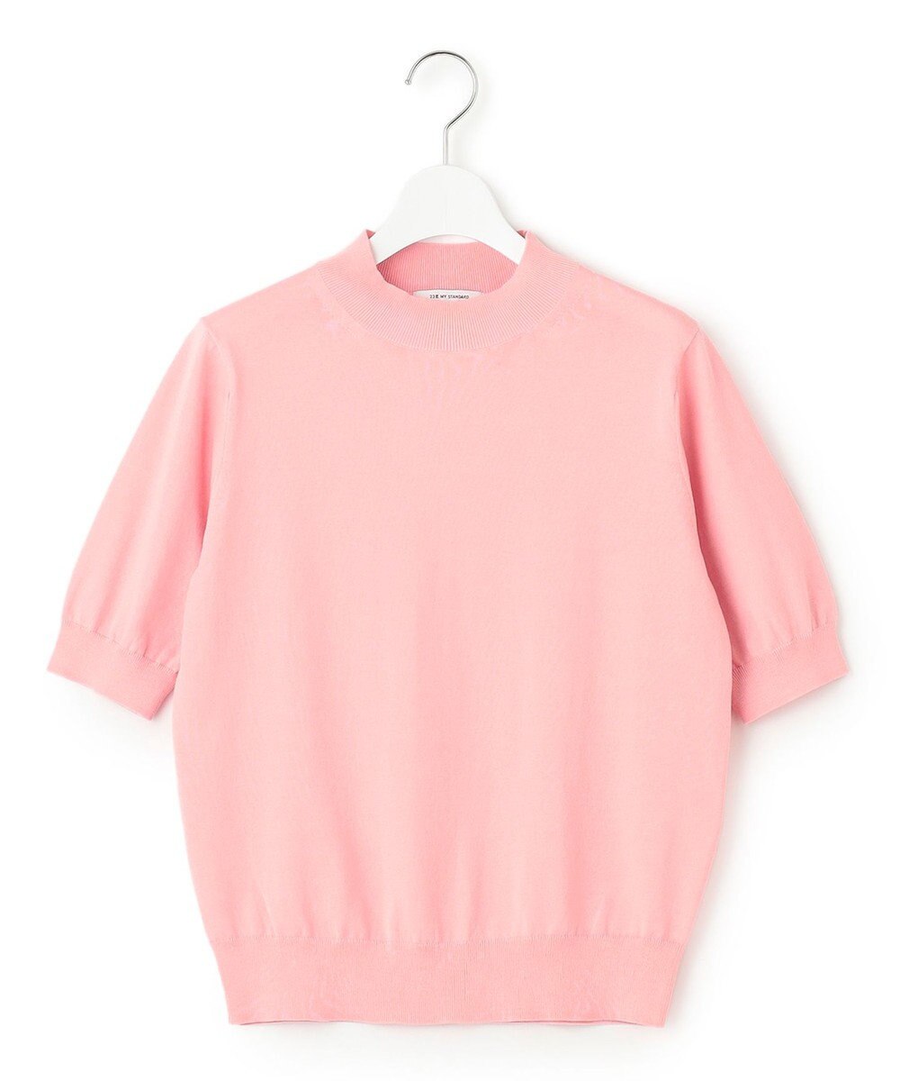 23区 【Oggi4月号掲載/洗える】プレミアムビオコットン 半袖 ニット 