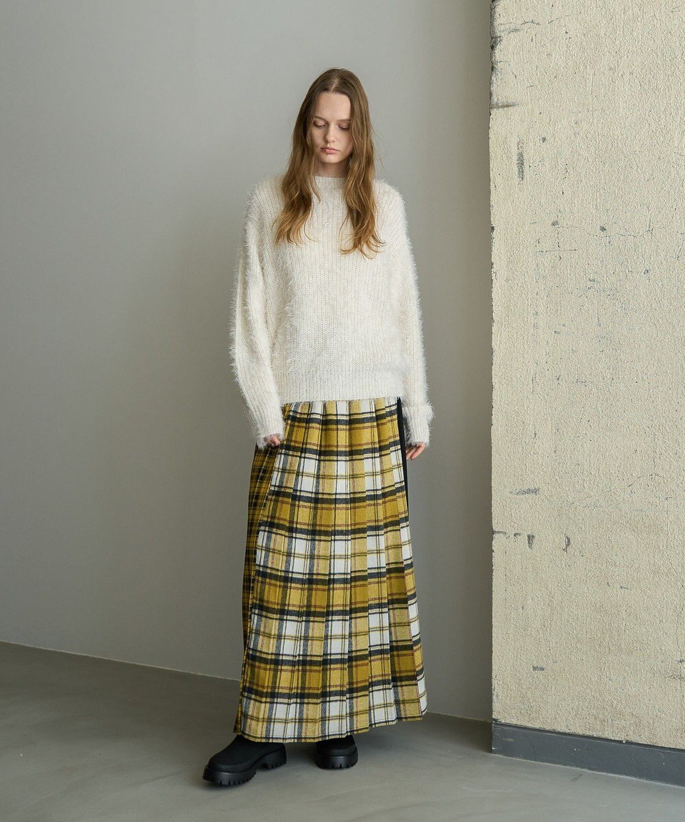 AMERICAN HOLIC シャギーチェックプリーツスカート 