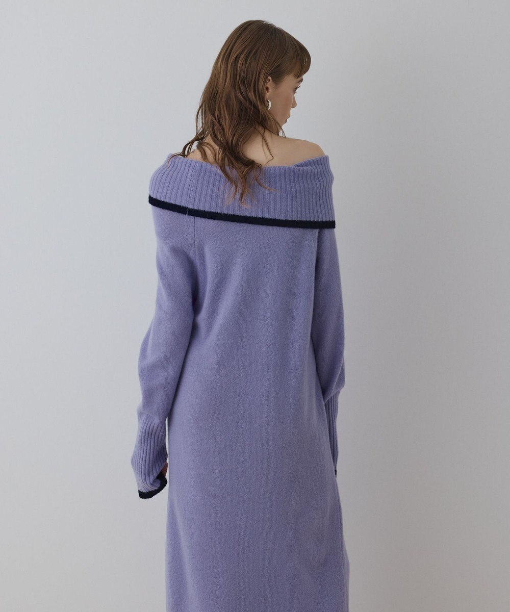 GRACE CONTINENTAL バイカラーオフショルニットワンピース 