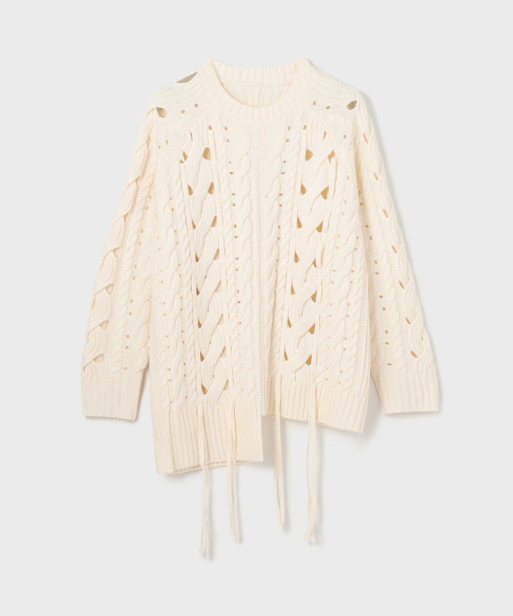 GRACE CONTINENTAL オーバーケーブルニットトップ 