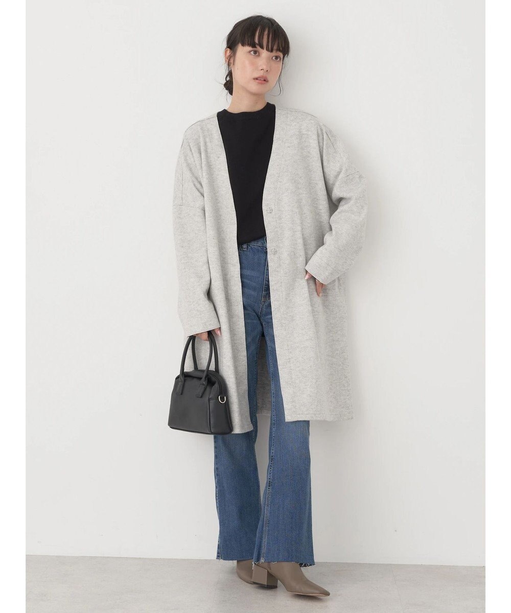 earth music&ecology 圧縮風ポンチコーディガン 