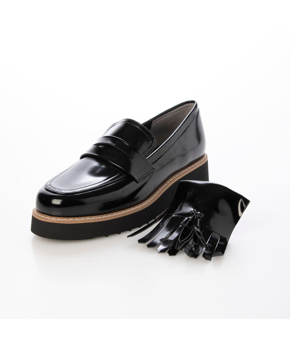 MODE ET JACOMO <carino>【レイン対応】【2WAY】厚底タッセルローファー 