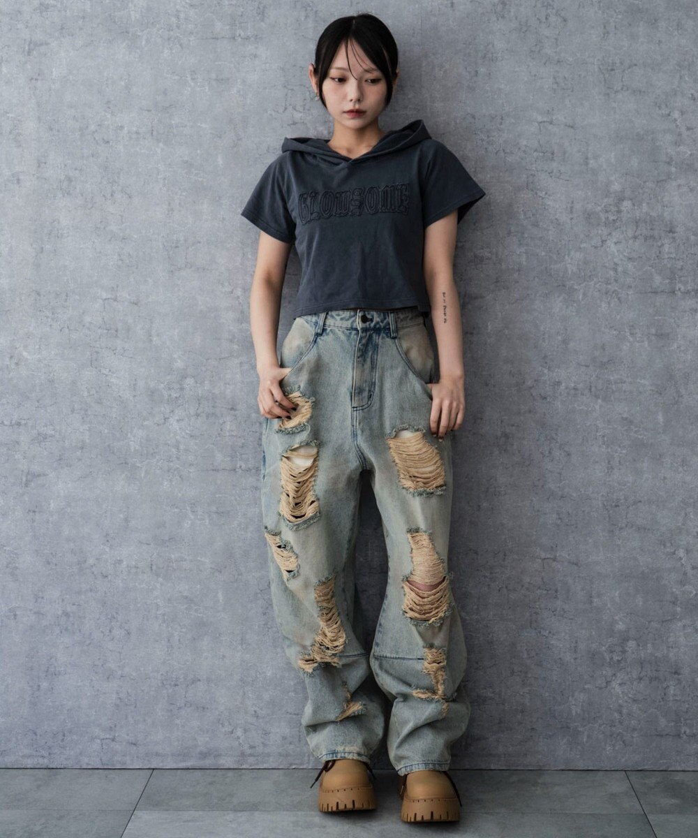 WEGO ピグメントフードちびT 