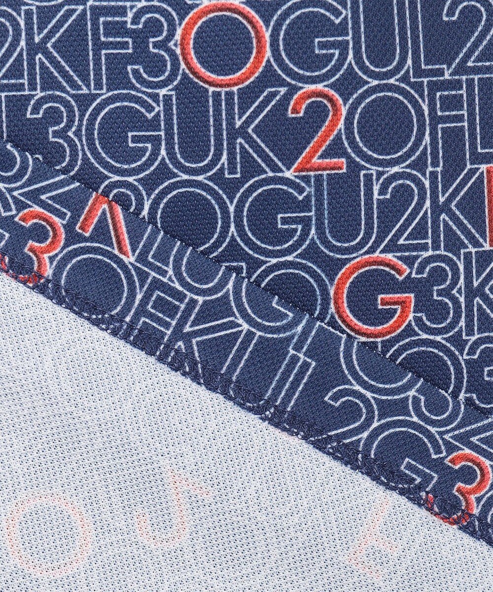 23区GOLF 【MEN】【吸水速乾/UVカット】ロゴ総柄プリント 半袖ポロシャツ 