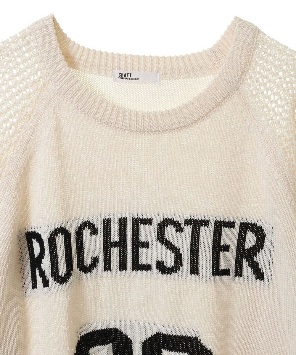 CRAFT STANDARD BOUTIQUE ロゴジャガードメッシュニットプルオーバー 