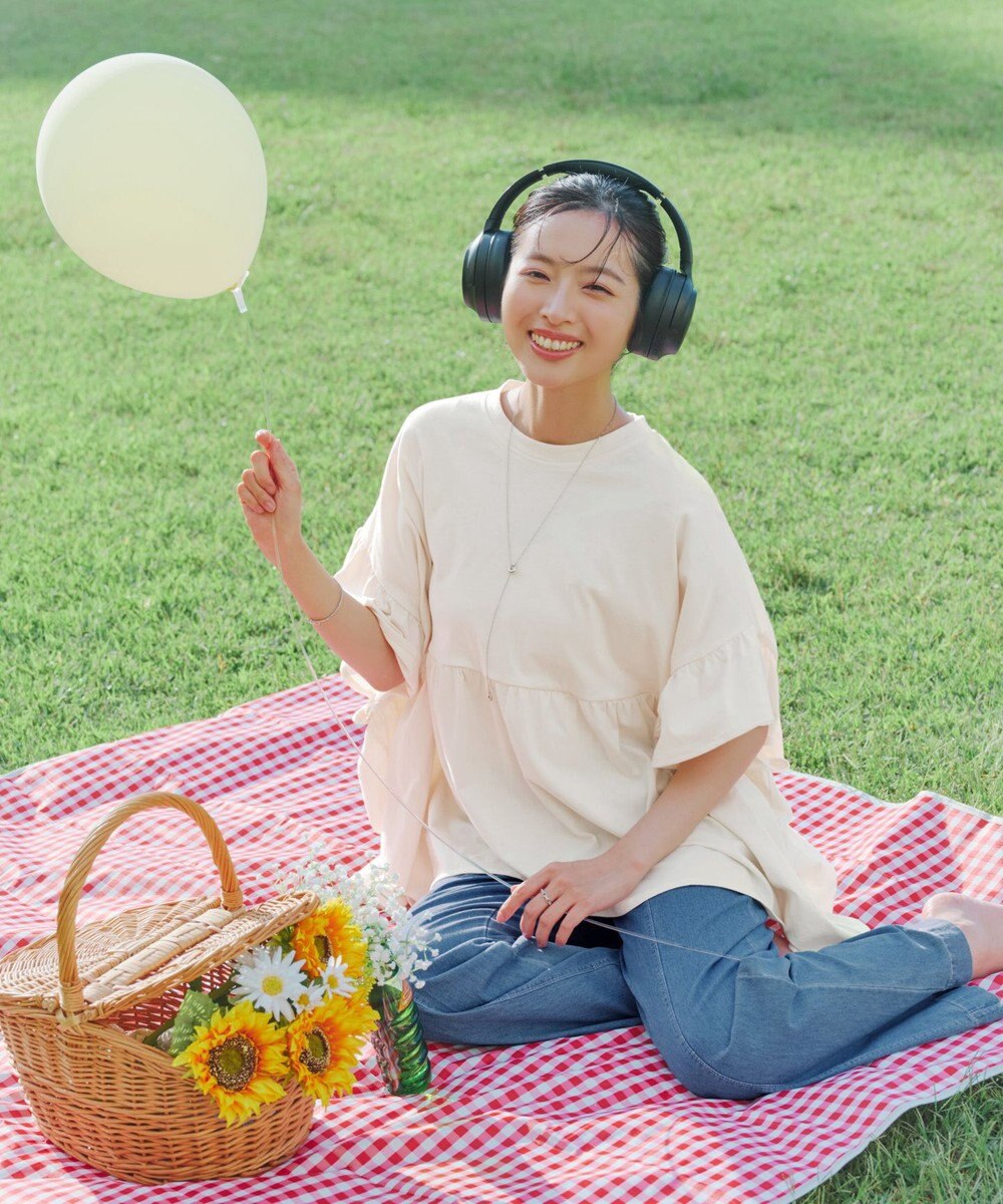 Tiaclasse 【新色追加】ギャザー切り替えフレアプルオーバー 