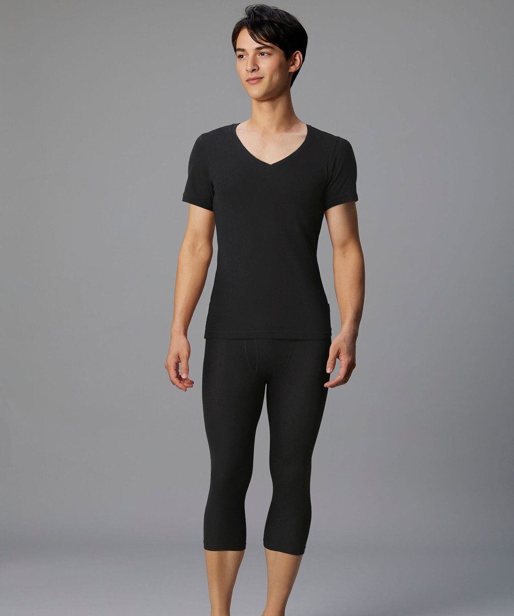 WACOAL MEN 綿混インナー ボトム ひざ下丈 しっかりあたたかい 保温性 肌側起毛 ストレッチ素材 前開き メンズ GS6020 /ブロス 