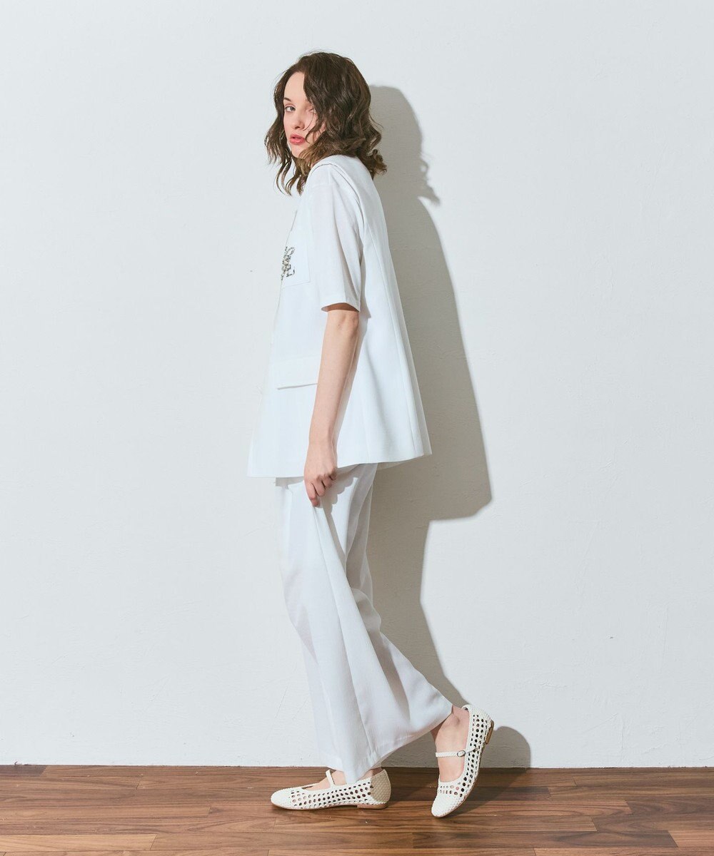 GRACE CONTINENTAL リネンタッチジレジャケット 