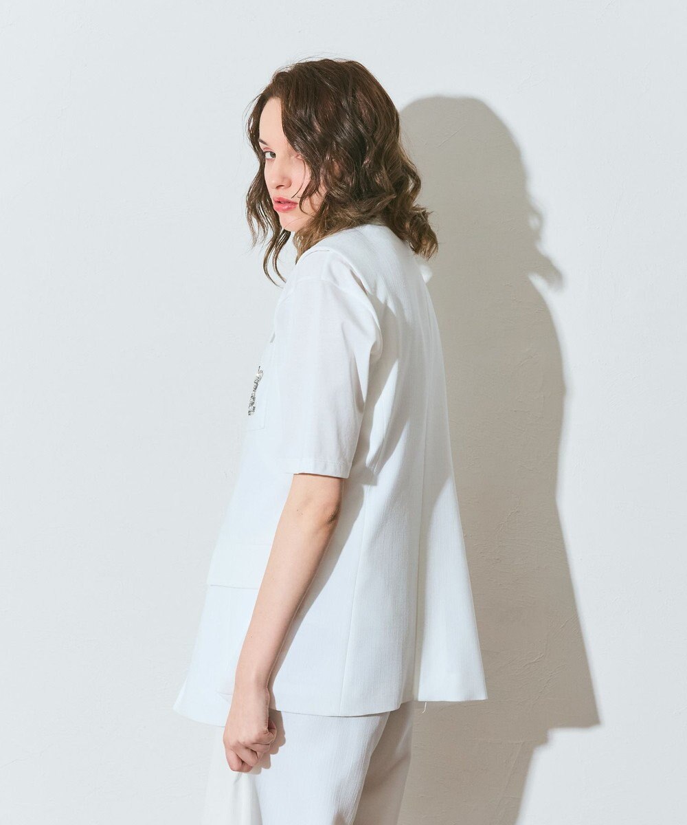 GRACE CONTINENTAL リネンタッチジレジャケット 