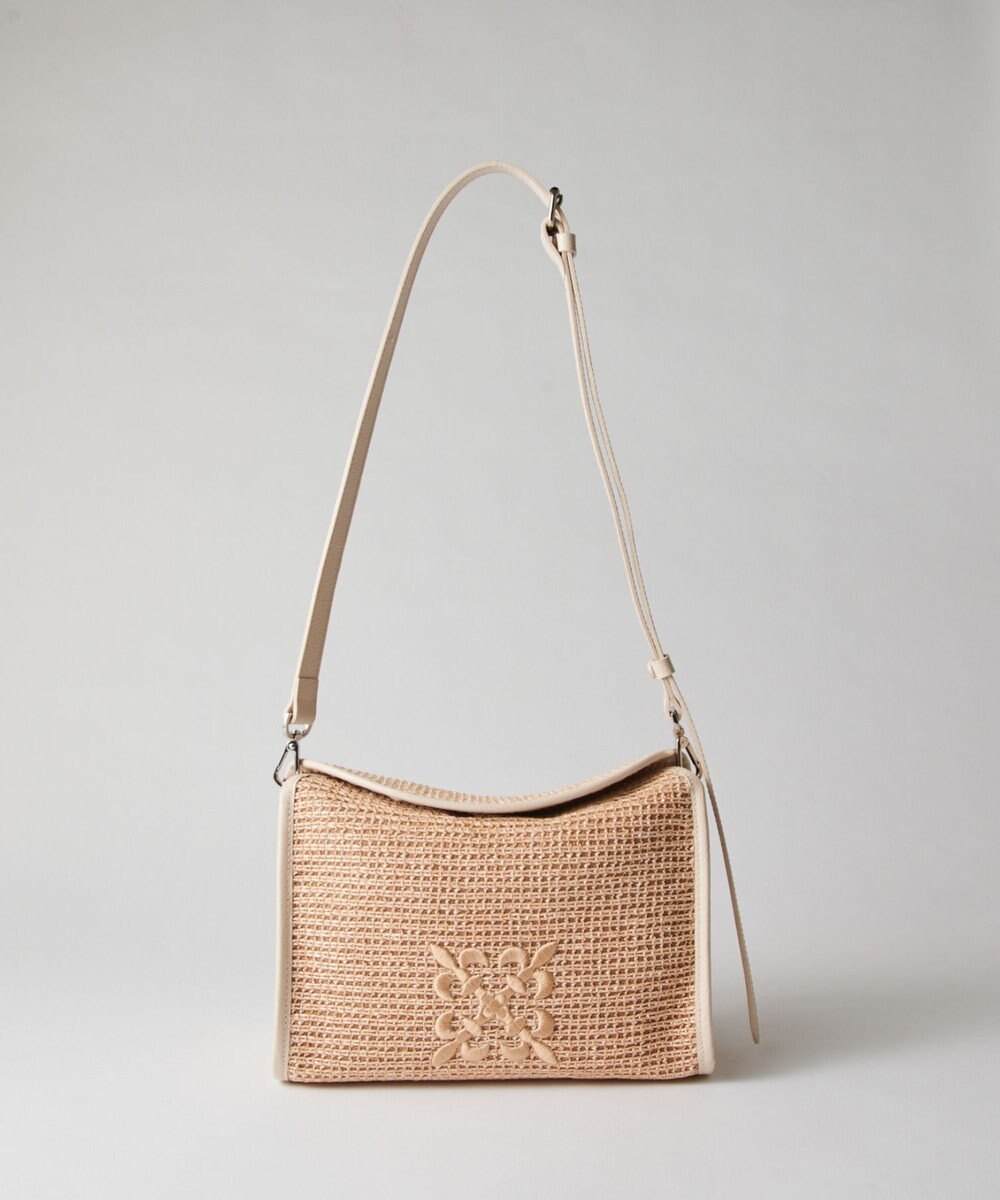 russet ナイロンラフィアショルダーバッグ(CE-1713) 