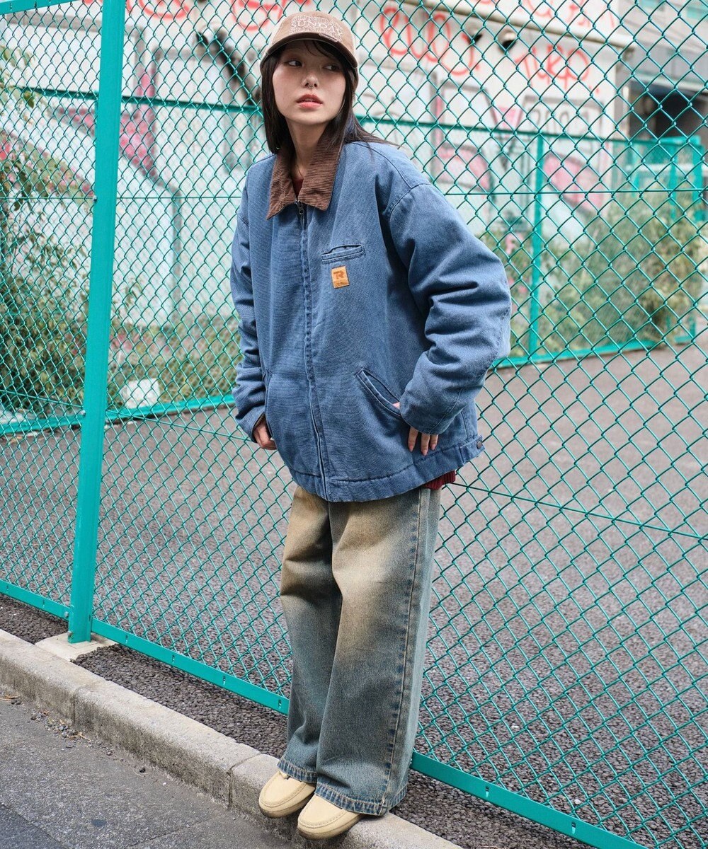 WEGO 【ユニセックス着用ITEM/MLサイズ展開】ワーカーズキルティングZIPジャケット 