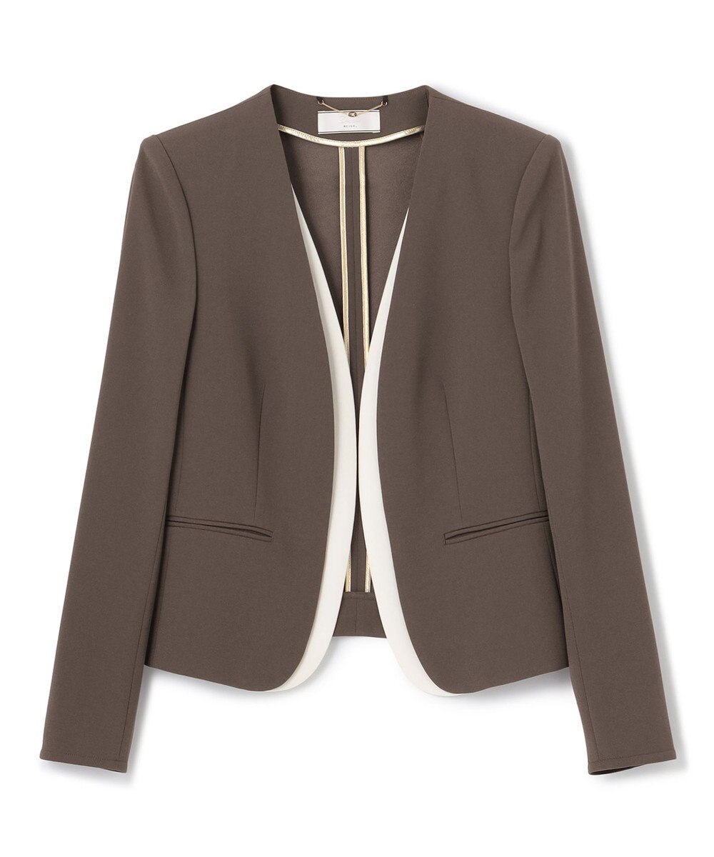 BEIGE， 【L-size】CINDY / ダブルカラージャケット 