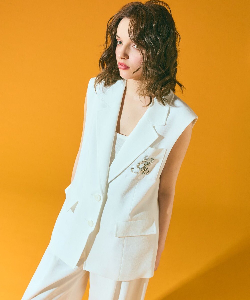 GRACE CONTINENTAL リネンタッチジレジャケット 