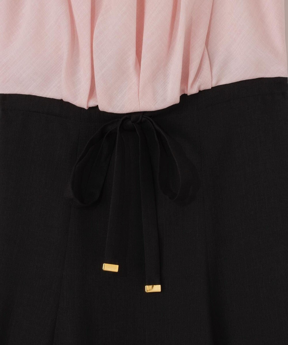 GRACE CONTINENTAL リネンライクバイカラーワンピース 