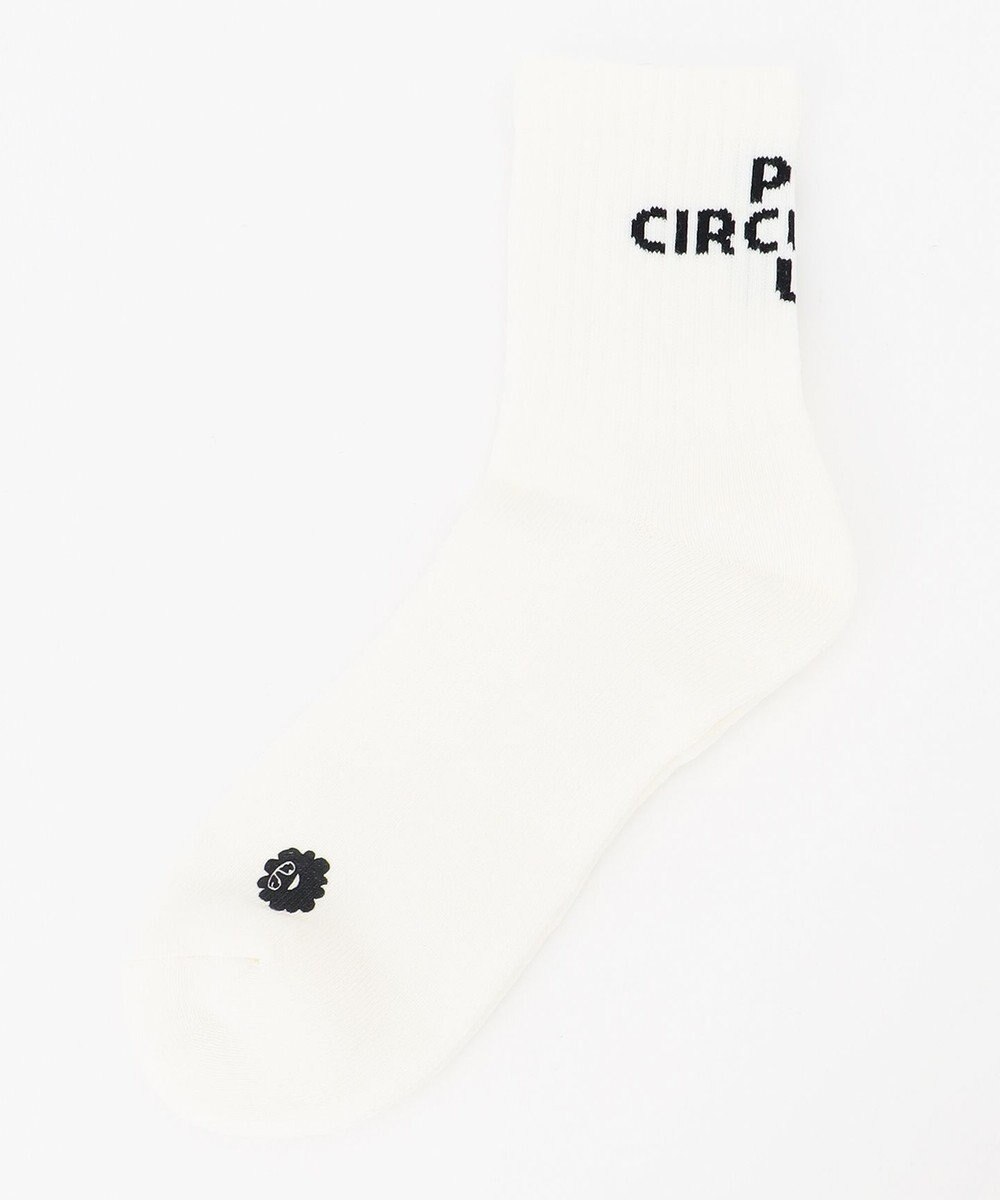 PW CIRCULUS 【MEN】【土踏まずをサポート】ロゴ ミドルソックス 