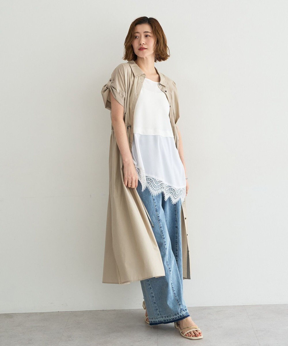 YECCA VECCA 綿麻バギーデニムパンツ 