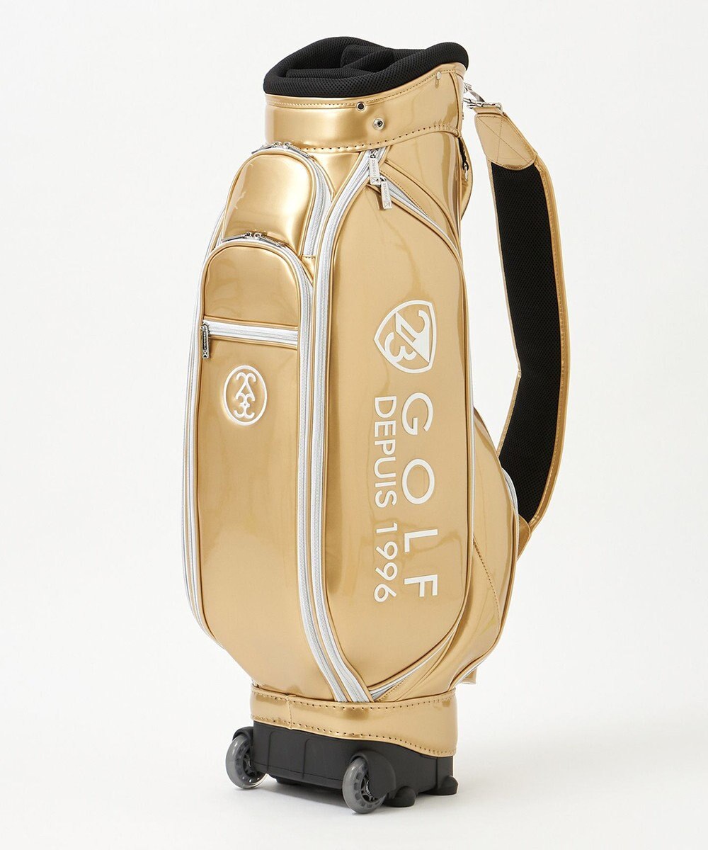 23区GOLF 【UNISEX】エレガントエナメルキャディバッグ　キャスター付きで移動もラクチン 