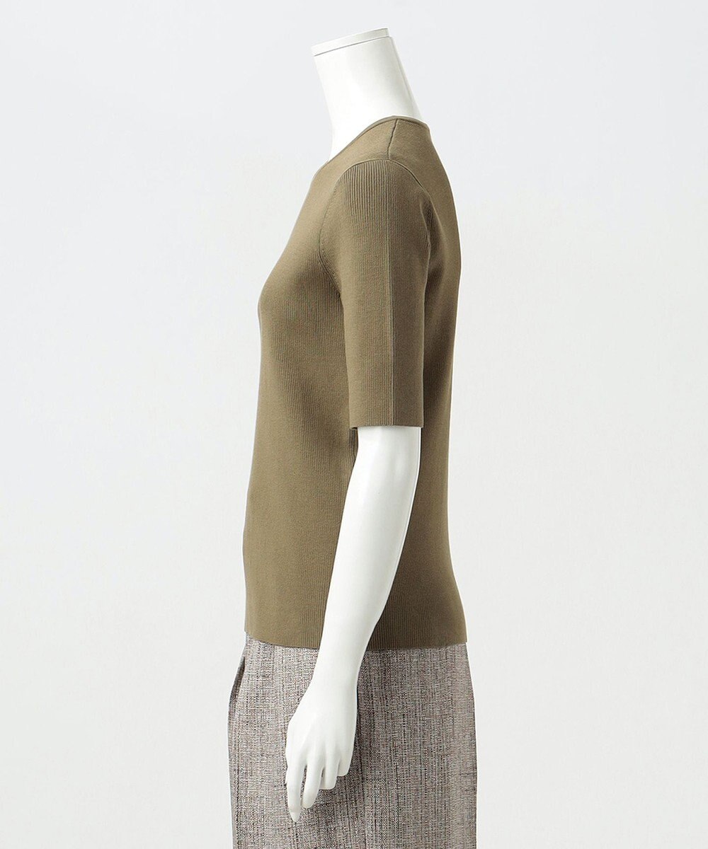 23区 【エステータ】コットンシルク 5分袖ニット 