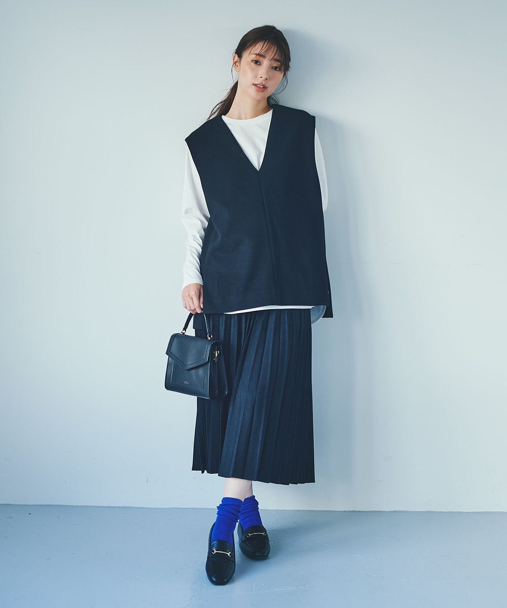 ANY フェイクウールベスト 