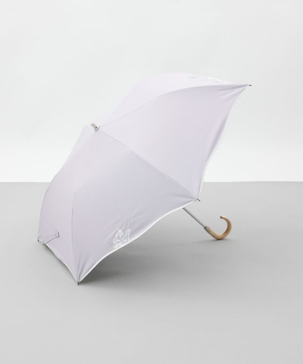 AURORA 【 NINA RICCI（ニナリッチ）】アップリケ刺しゅう/パイピング晴雨兼用傘（折りたたみ傘） 