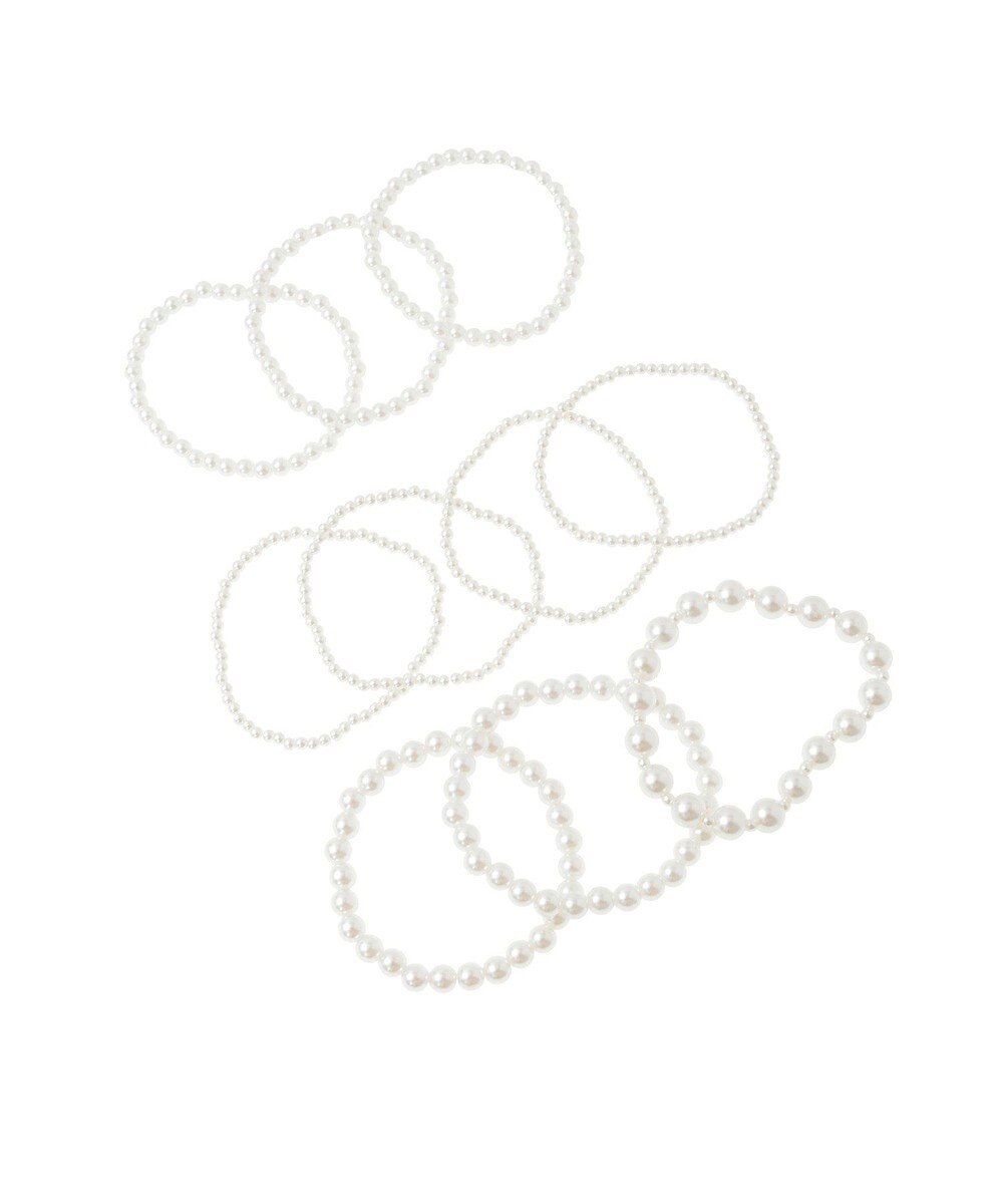 Green Parks ・ＨＡＬＦ　ＴＩＭＥ　１０連パールブレスレット 