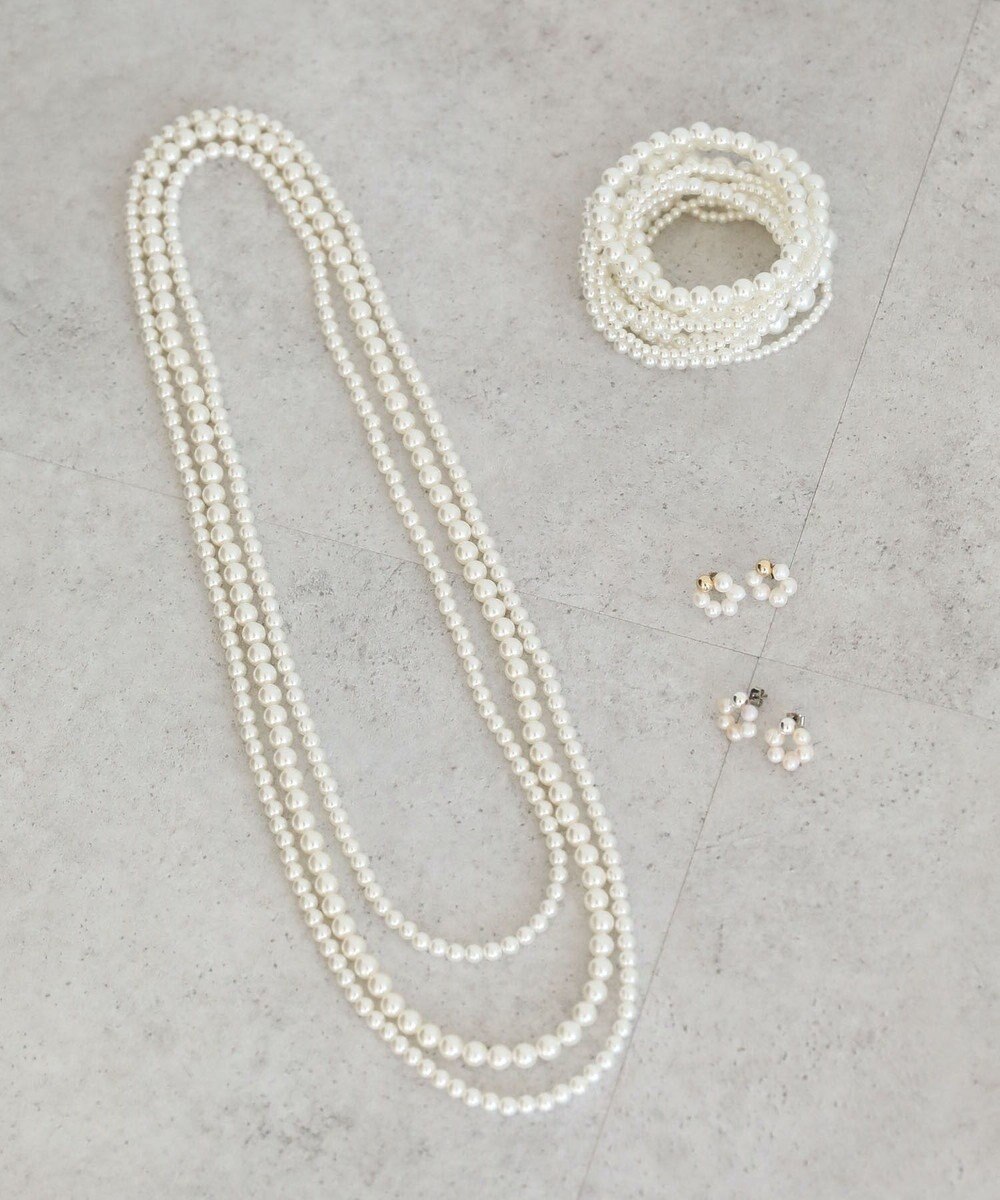 Green Parks ・ＨＡＬＦ　ＴＩＭＥ　１０連パールブレスレット 