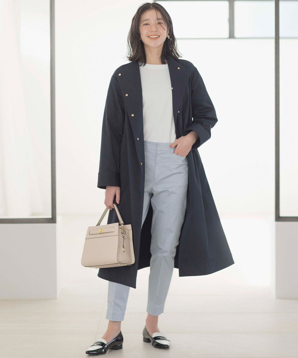 組曲 L 【WEB限定】コットンライクツイル スタンドネックコート 