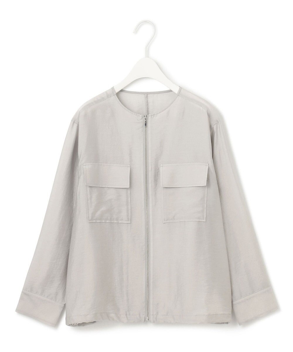 ICB リヨセルナイロンワッシャー ノーカラーブルゾン 