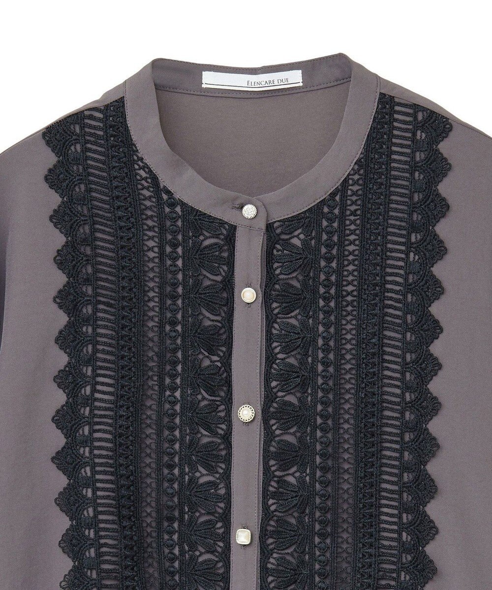 Green Parks ・ＥＬＥＮＣＡＲＥ　ＤＵＥ　フロントレースブラウス 