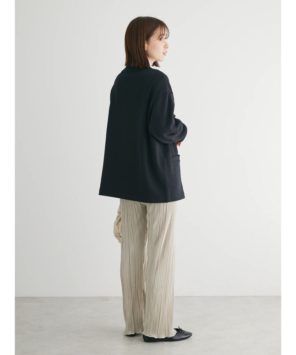 Green Parks 裏起毛ミディ丈ドットボタンカーディガン 