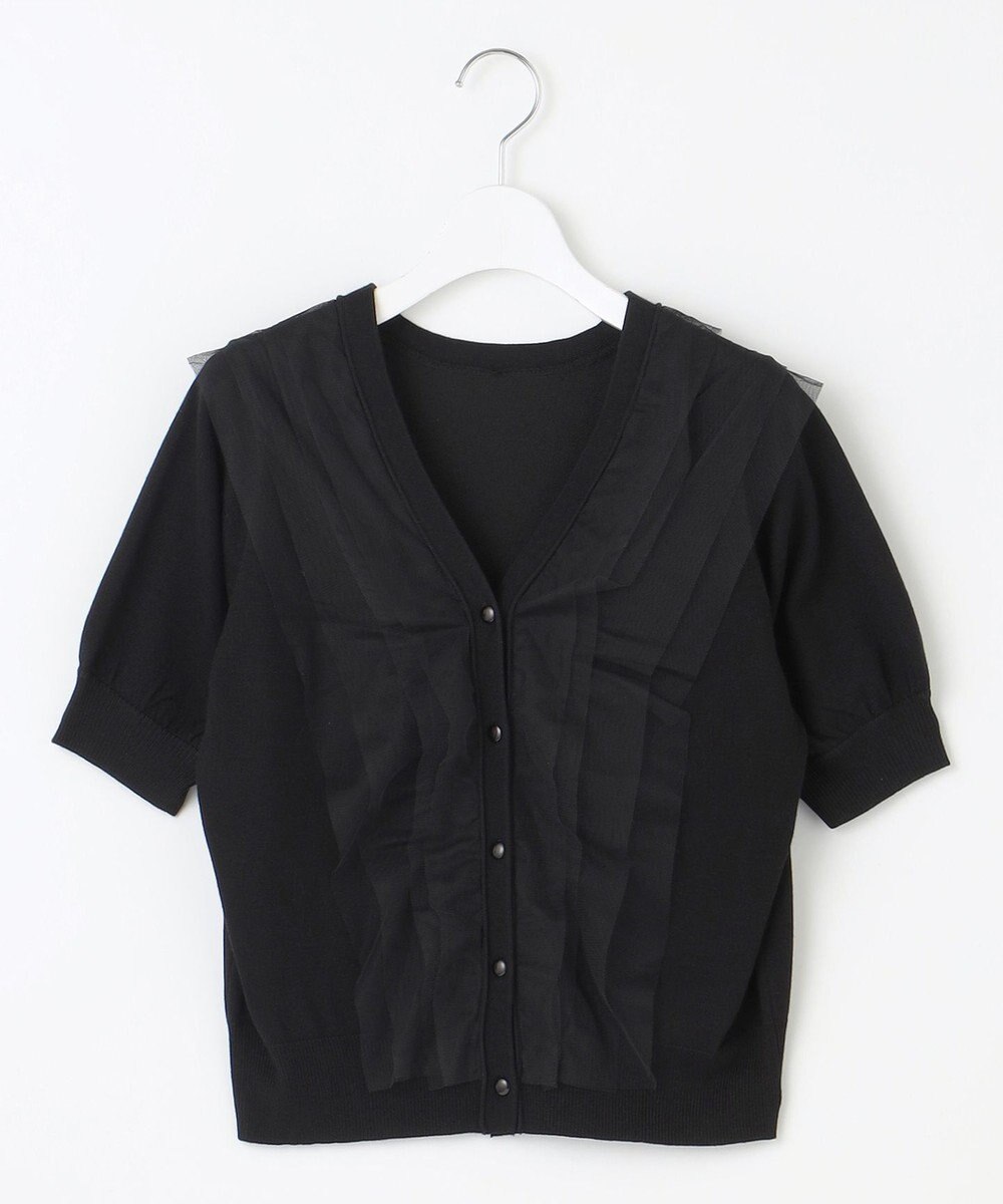 Feroux 【ご好評につき今季も登場！】チュールコンビパフスリーブ ニット 