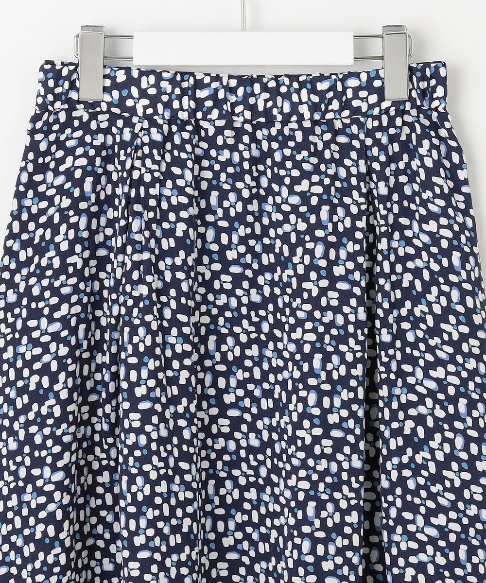 自由区 L 【カタログ掲載・セットアップ対応・洗える】ジオメトリックフラワードットプリント スカート 