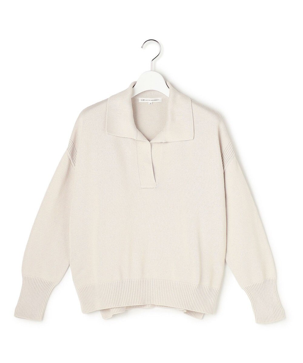 23区 【先行予約】コットンギマ スキッパー ニット 