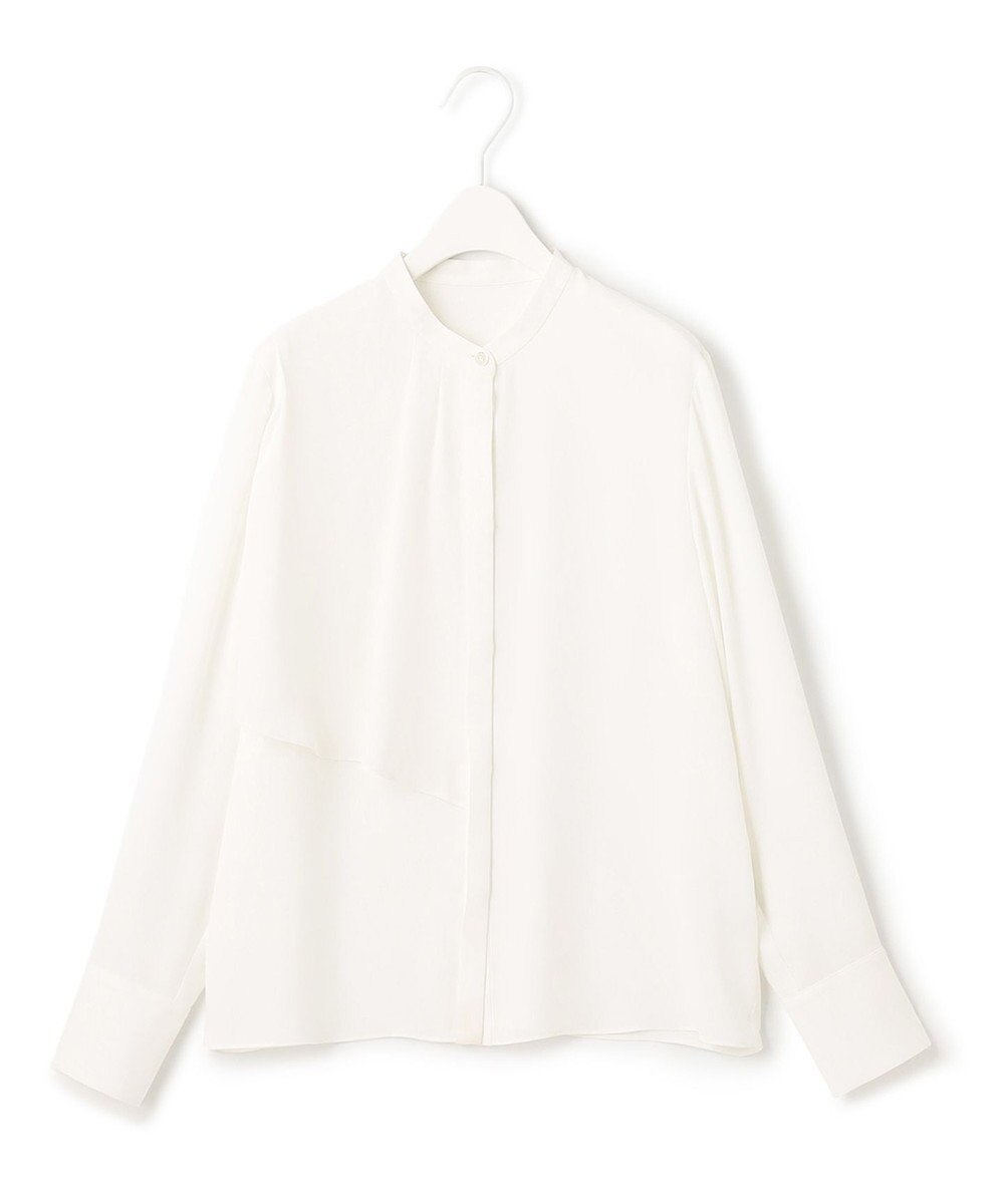 ICB 【洗える・UVケア】BackSatinAmunzen ラッフルデザインブラウス 