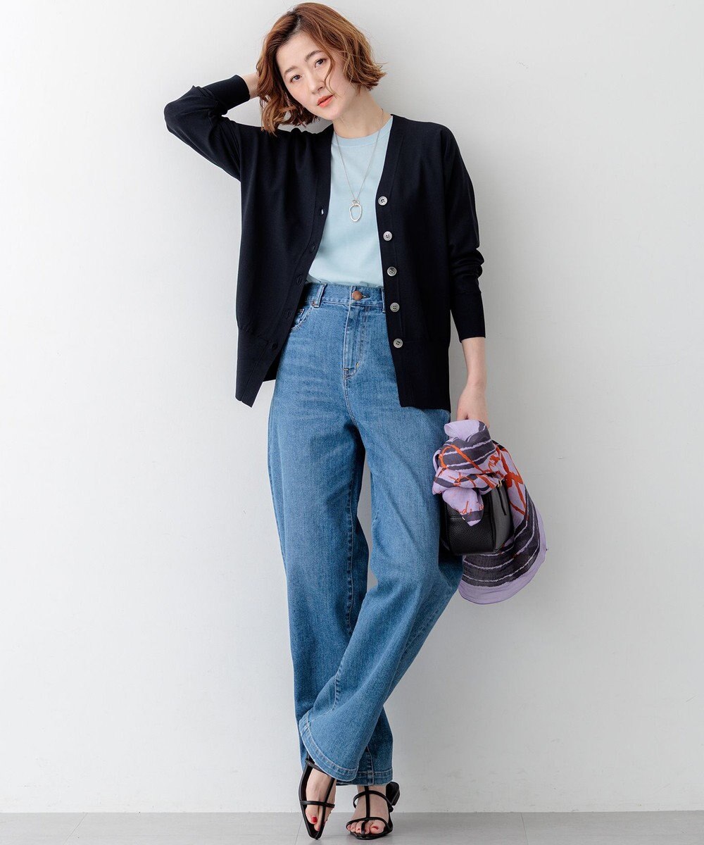 23区 【滝沢眞規子さん着用/VERY・Oggi掲載】23区DENIM ストレッチ ワイドパンツ 