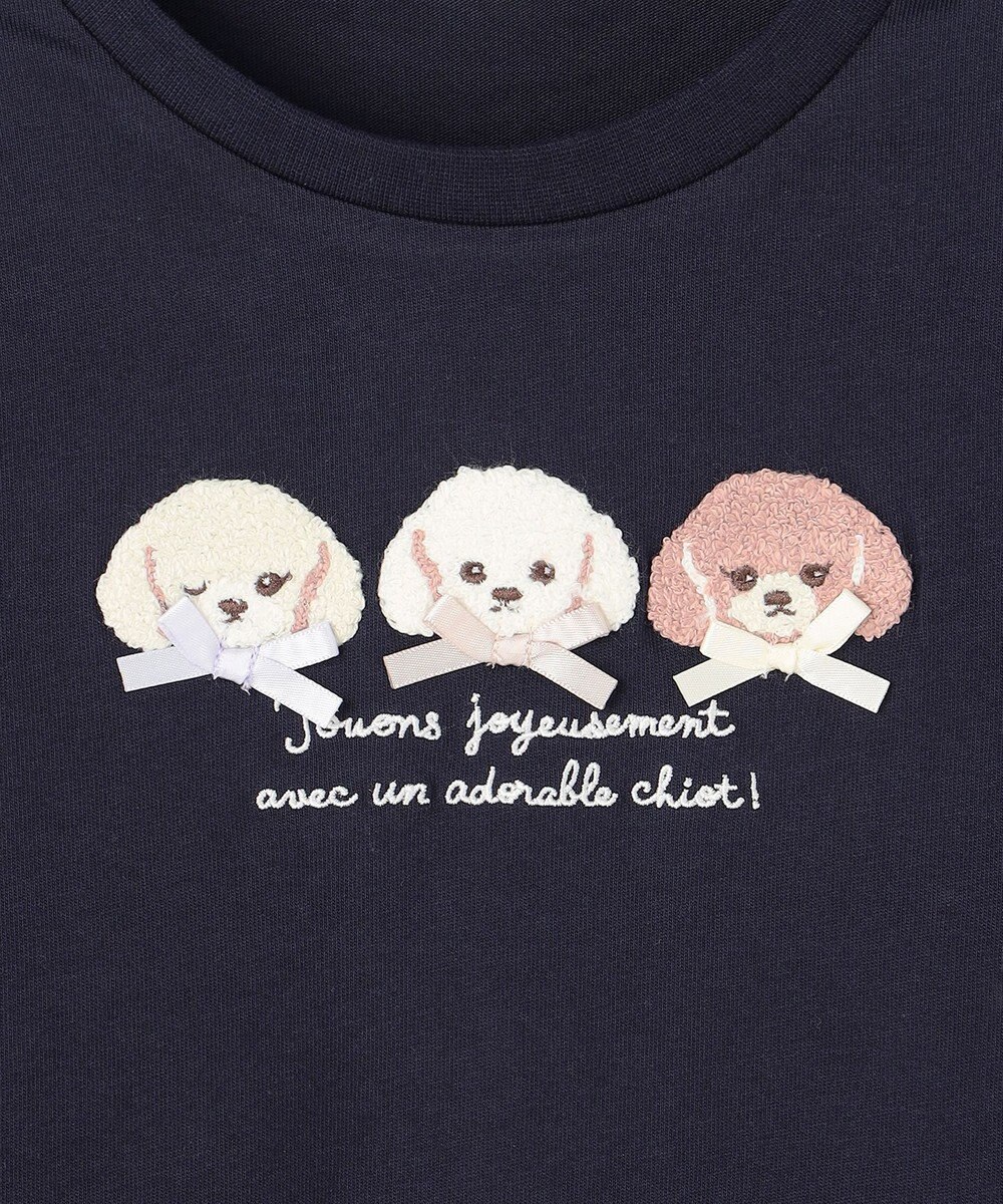 ANY KIDS 【綿100%】ひんやり フレンチスリーブ サガラ刺繡Tシャツ 
