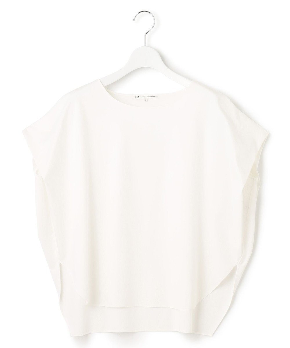 23区 S 【洗える】コットンフォルムジャージー ラウンドヘム カットソー 